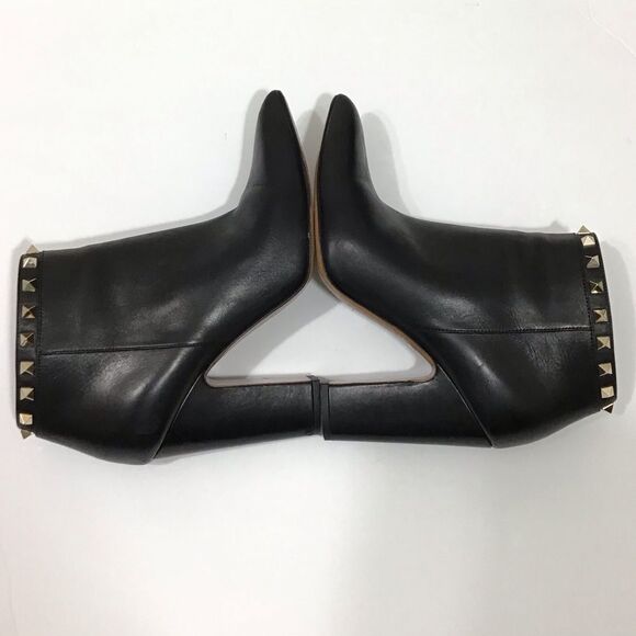 VALENTINO GARAVANI Black Calfskin Rockstud 100mm Ankle Boots Size 40 - Picture 6 of 16